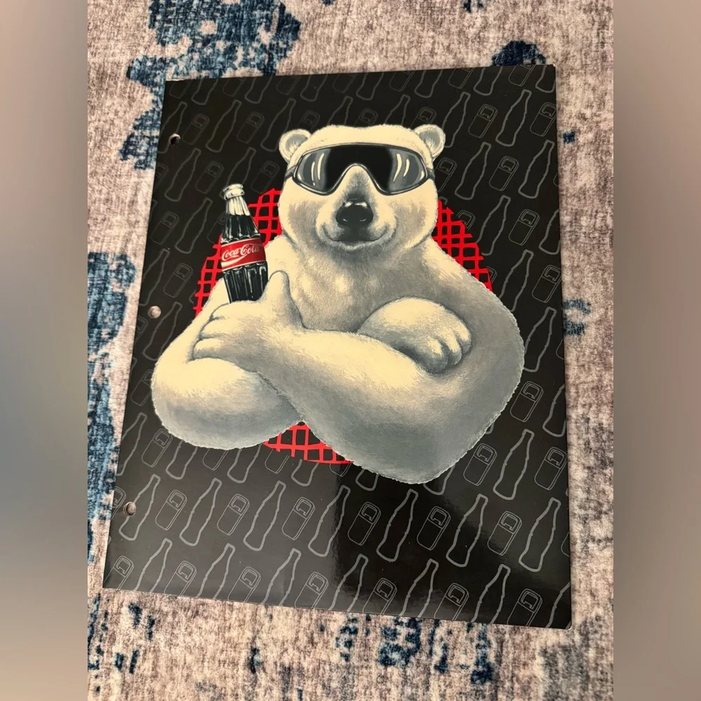Vintage Coca Cola Always Cool Polar Bear Three-Ring Folders ‘95 & ‘96 - Lot of 5